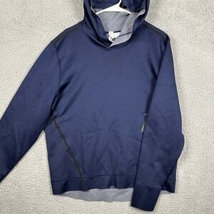 Yogasmoga Oria Sweatshirt Hoodie Men Large Blue Long Sleeve Stretch Pullover NEW